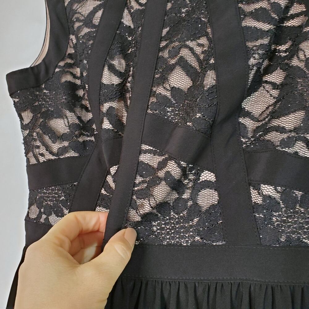 R&M Richards | Lace Bodice Sparkle Cocktail Dress - Picture 5 of 8